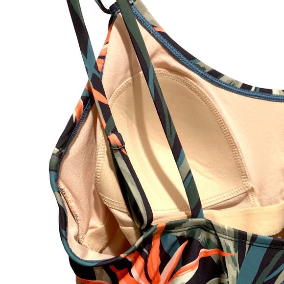 Kona Sol One Piece Tropical Print Scoop Neck Adjustable Bathing Suit S M XL - Picture 6 of 8